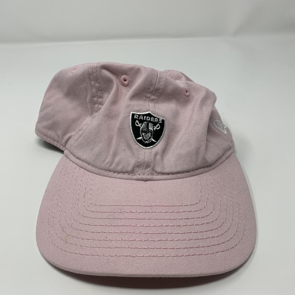 Las Vegas Raiders Hat Cap Strap Back Womens One Size Pink NFL Football New Era